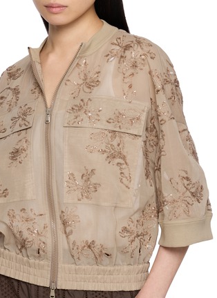  - BRUNELLO CUCINELLI - 花卉刺绣棒球外套