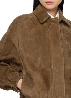 BRUNELLO-CUCINELLI 翻领绒面皮夹克