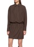 BRUNELLO CUCINELLI 衬衫领交叠裹身连衣裙