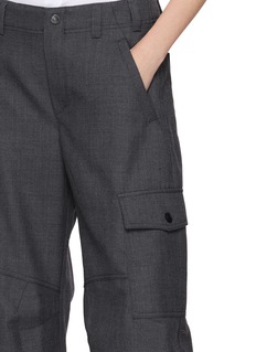 BRUNELLO-CUCINELLI 格纹工装羊毛阔腿裤