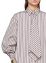  - BRUNELLO CUCINELLI - 领带珠链袖口条纹衬衫