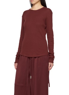 ANN-DEMEULEMEESTER DOT 褶皱抽绳上衣