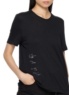 ANN-DEMEULEMEESTER FANIE 手写标语印花纯棉 T 恤