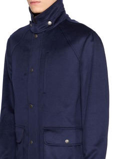BRUNELLO-CUCINELLI 拼接领贴袋大衣